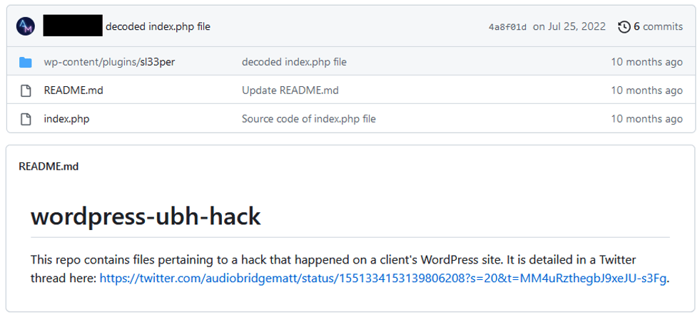 Cyberthreat analysis – hack artifacts - plugins/sl33per/