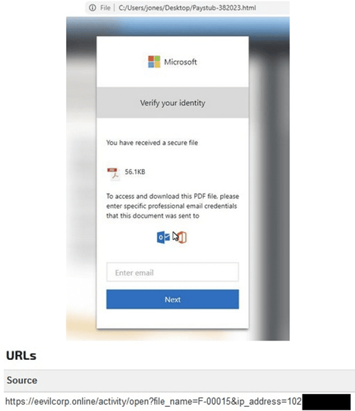 Phishing Email Analysis – Phishing page spoofing Microsoft