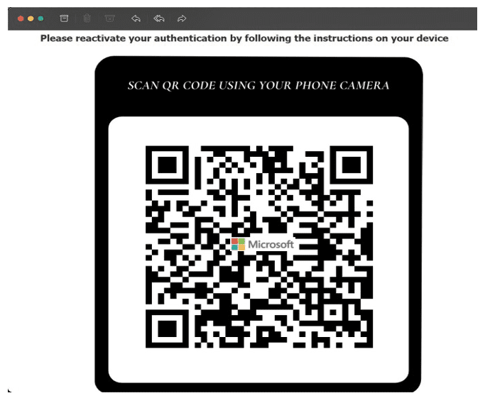 QRishing attack – Microsoft-branded QR code